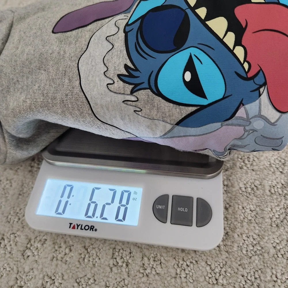 Disney Stitch Graphic Fleece Sweatshirt Heather Gray Kids Size‎ 5/6
